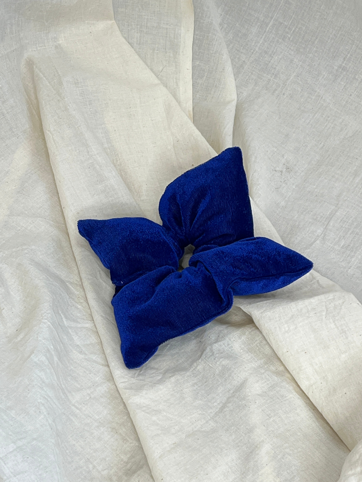 Cloud Velvet Square Scrunchie