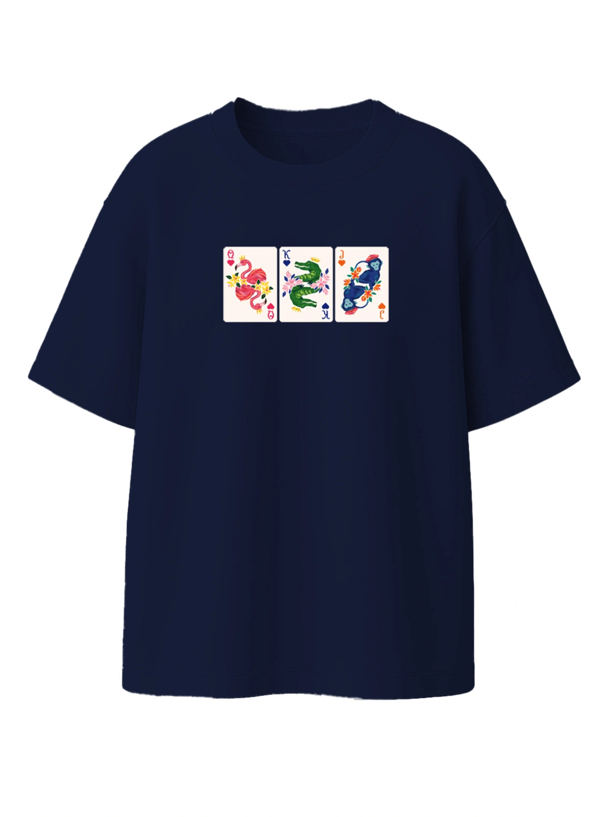 Animal Cards – Suite Of Hearts Oversized T-Shirt