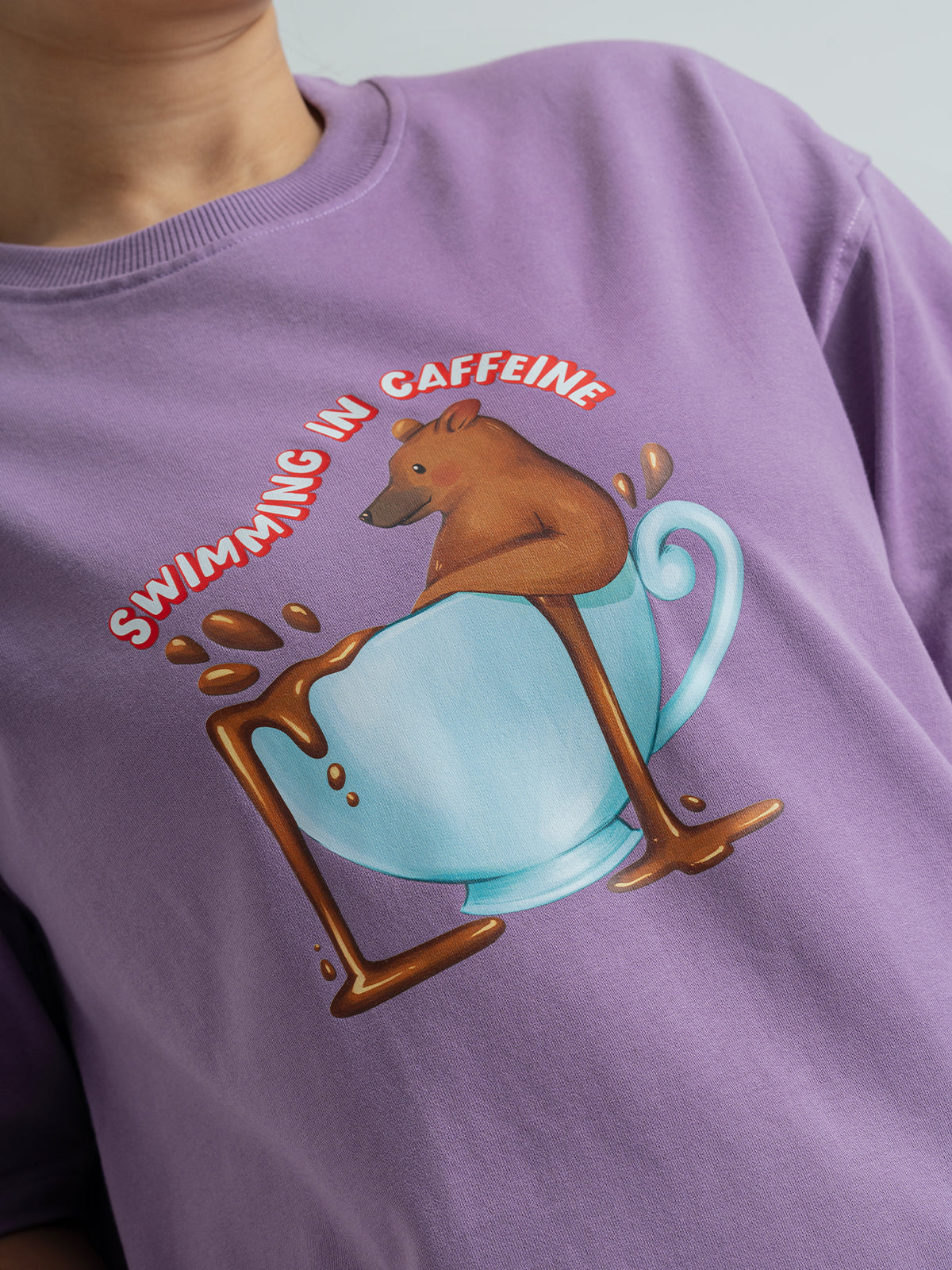 Swimming In Caffeine Unisex Oversized T-Shirt