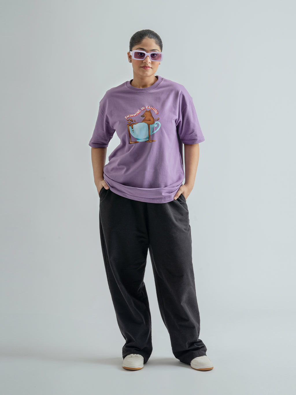 Swimming In Caffeine Unisex Oversized T-Shirt