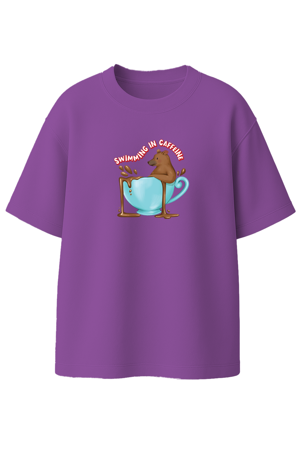 Swimming In Caffeine Unisex Oversized T-Shirt