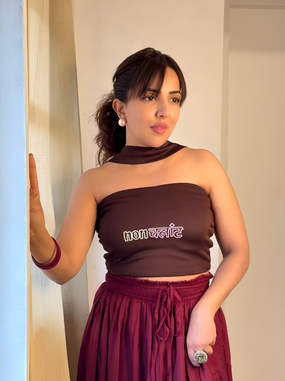 Non-Chalant Mocha Top