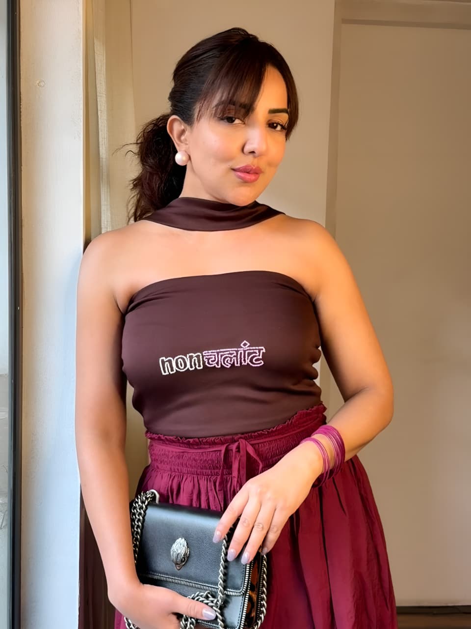 Non-Chalant Mocha Top