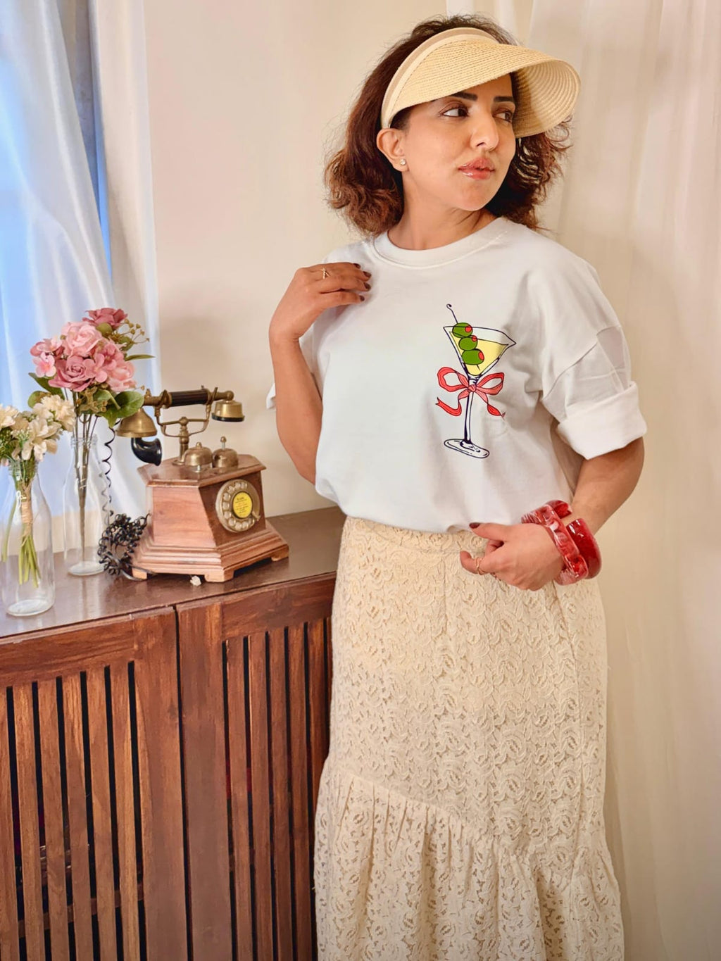 Bow Martini Oversized T-shirt