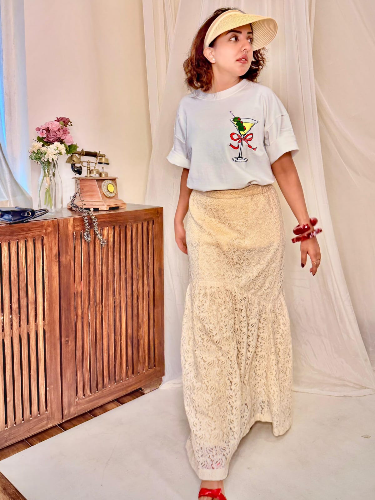 Bow Martini Oversized T-shirt