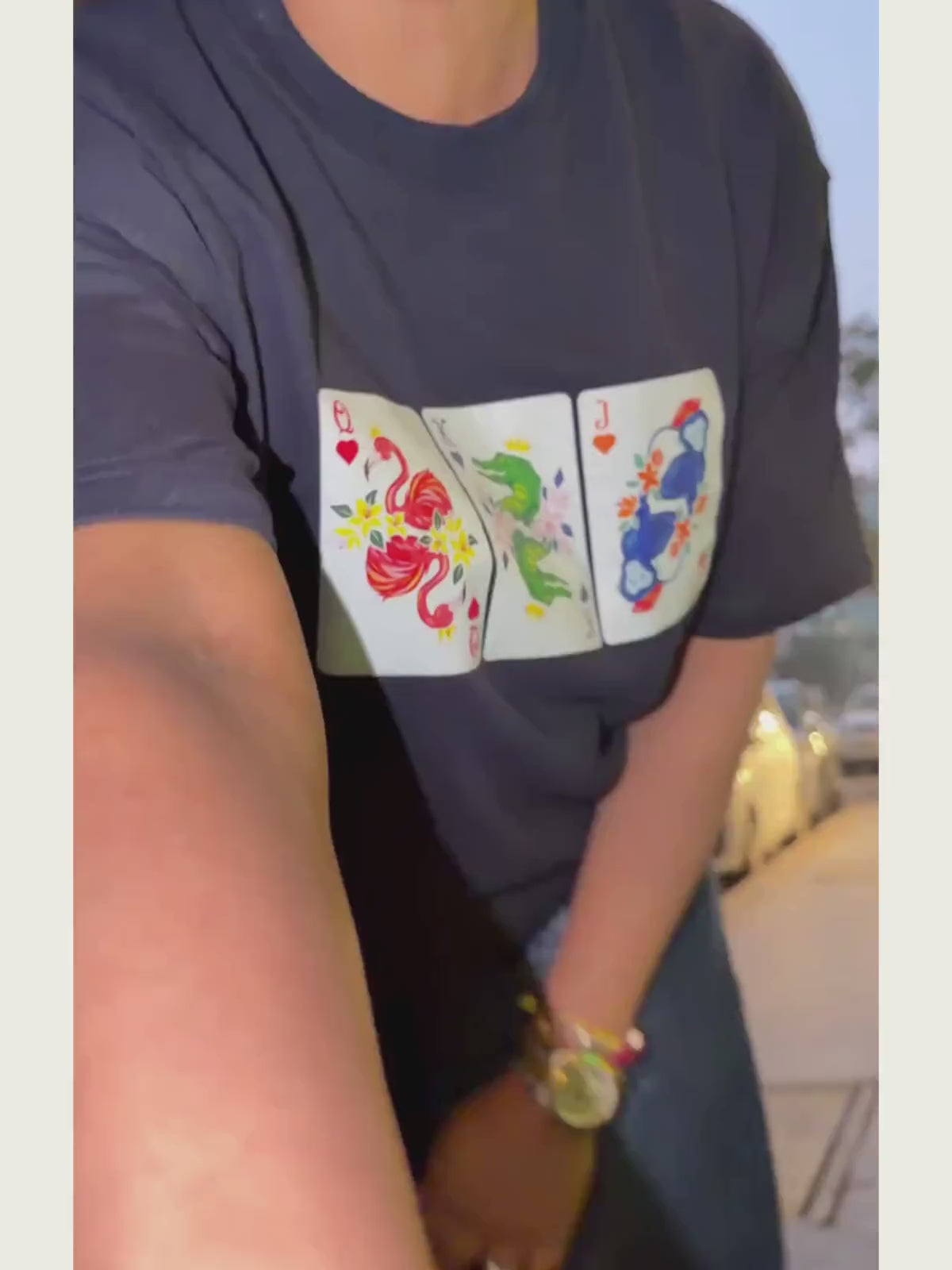 Animal Cards – Suite Of Hearts Oversized T-Shirt