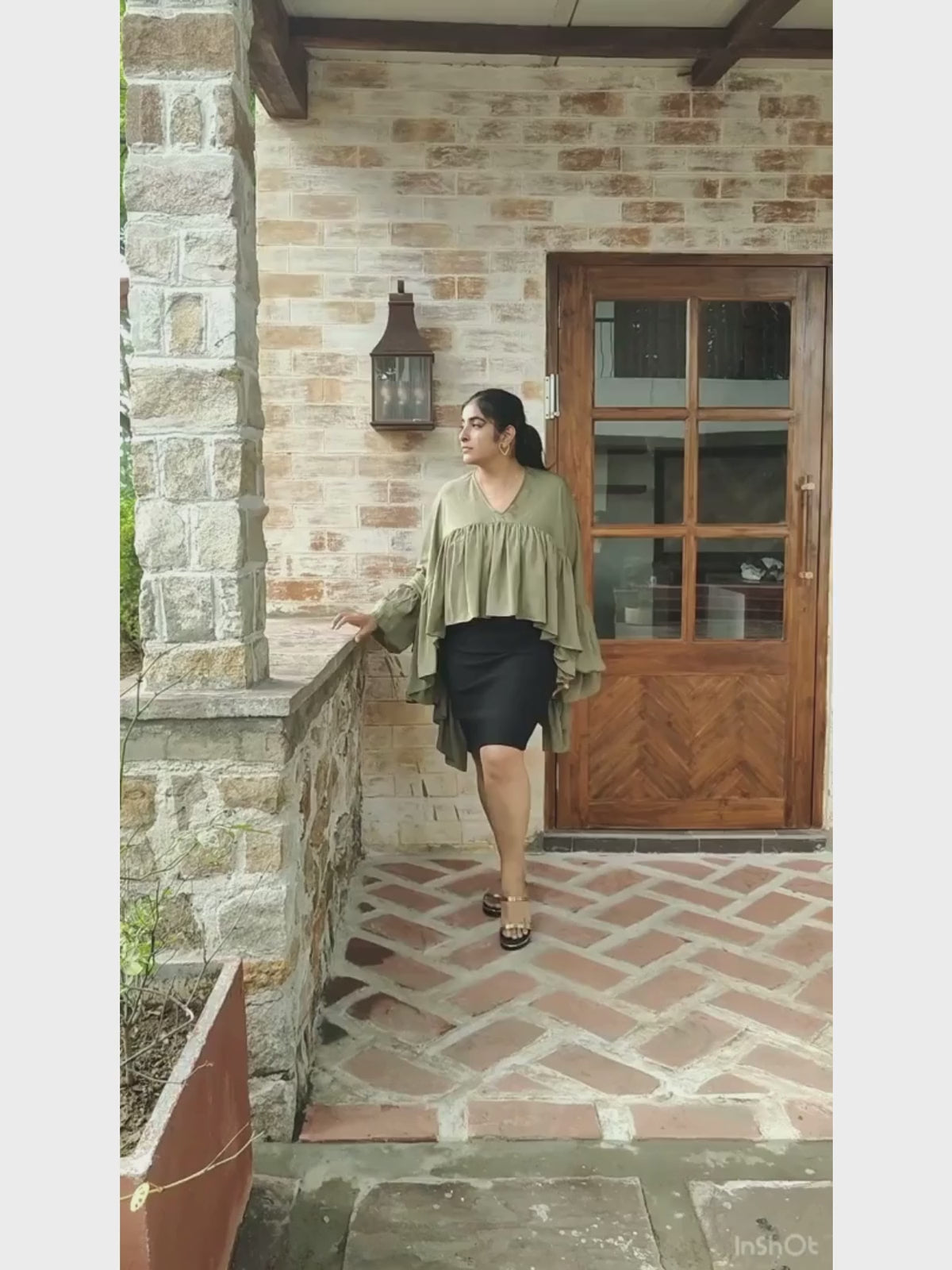Breezy Olive Top