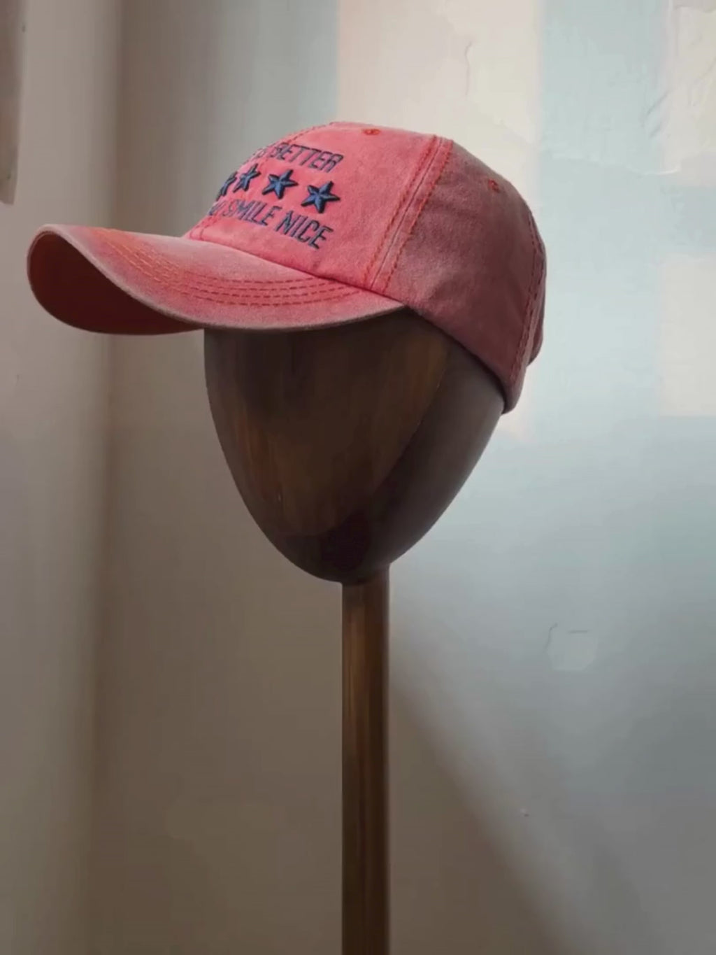 Washed Pink Good Vibes Cap